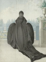 Retrato de Maria Teresa da Áustria, c.1765-80 (aguarela sobre papel)